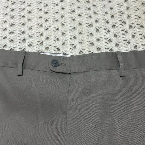 Zanella $350 Wool‎ Dress Pants Men's W33x31 Todd Trousers Khaki Italy MINT
